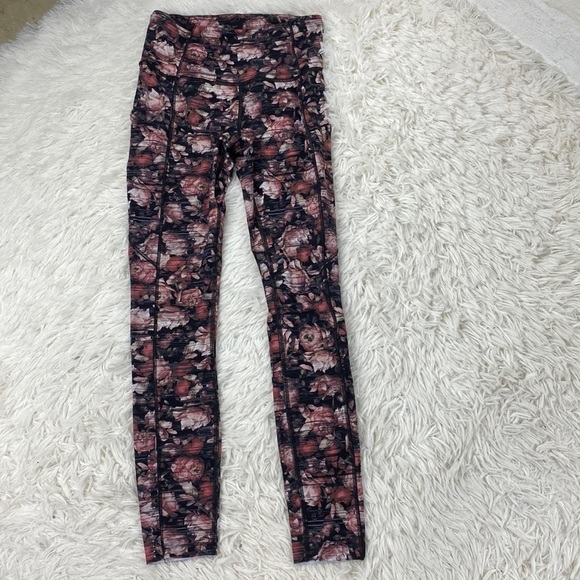 Lululemon Fast & Free 7/8 Tight II *Nulux 25" Peony Multi - Picture 1 of 7